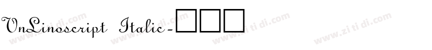 VnLinoscript Italic字体转换